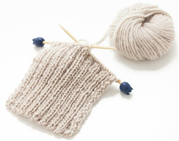 Наконечники для спиц "amicolle", тюльпан 2*4,5мм, пластик, розовый, 2шт в упаковке, Tulip, AC-044e