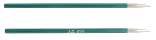 Спицы съемные "Zing" алюминий, изумрудный, KnitPro, 475 (3.25мм/13см)