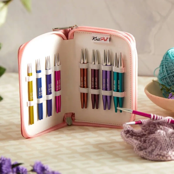 товар Набор "Deluxe" спиц съемных укороченных "Zing", длина 8 размеров, KnitPro, 474 Индия 