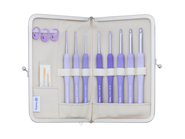 Набор крючков для вязания с ручкой "ETIMO Murasaki", Tulip, TEM-001e (Набор крючков для вязания с ручкой "ETIMO Murasaki", Tulip, TEM-001e)