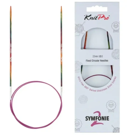 товар Спицы круговые с поворотным тросиком "Symfonie 2" ламинированная береза, KnitPro, 551 Индия 