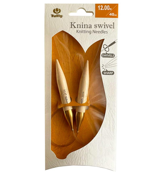 Спицы круговые укороченные "Knina Swivel" бамбук, натуральный, Tulip, KS- Спицы круговые укороченные "Knina Swivel" бамбук, натуральный, Tulip, KS-