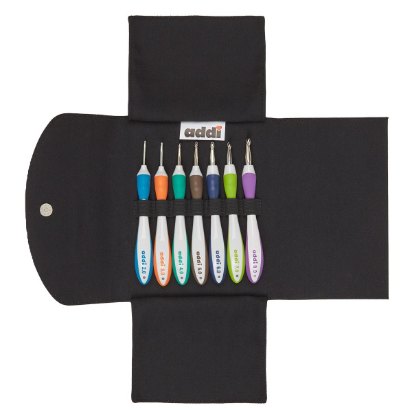 Набор крючков для вязания с эргономичной пластиковой ручкой addiSwing. Арт 640-2