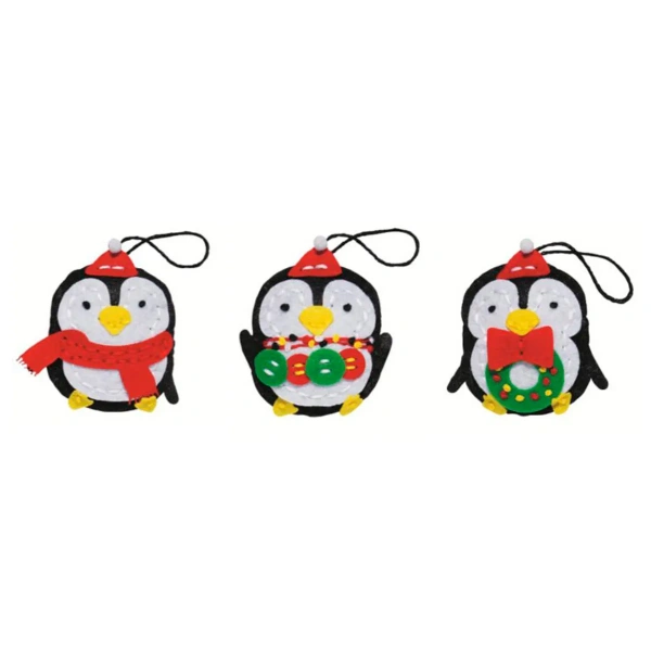 товар Набор для шитья из фетра: новогодние украшения "Pinguin" 5,5*7,5см, Kleiber, 933-24 