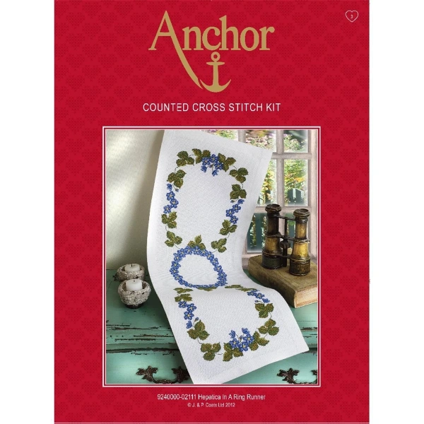 товар Набор для вышивания Anchor: салфетка-дорожка "Hepatica In A Ring", MEZ, 9240000-02111 