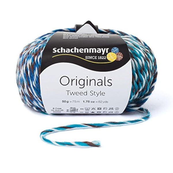 Tweed Style /Твид Стайл/ пряжа Schachenmayr Originals, MEZ, 9807573 (00084, *, petrol tweed петроль твид, темно-бирюзовый твид)