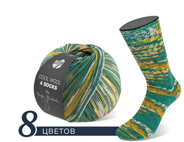 Набор пряжи 'MEILENWEIT COOL WOOL 4 SOCKS print III' (2024  вар.1) (Набор пряжи 'MEILENWEIT COOL WOOL 4 SOCKS print III' (2024  вар.1))