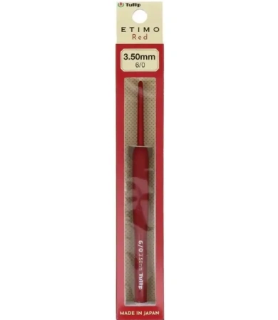 товар Крючок для вязания с ручкой "ETIMO Red" 3,5мм, алюминий/пластик, красный, Tulip, TED-060e Япония