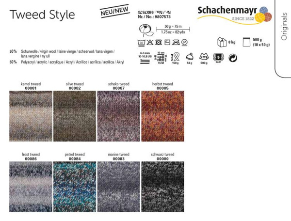 Tweed Style /Твид Стайл/ пряжа Schachenmayr Originals, MEZ, 9807573