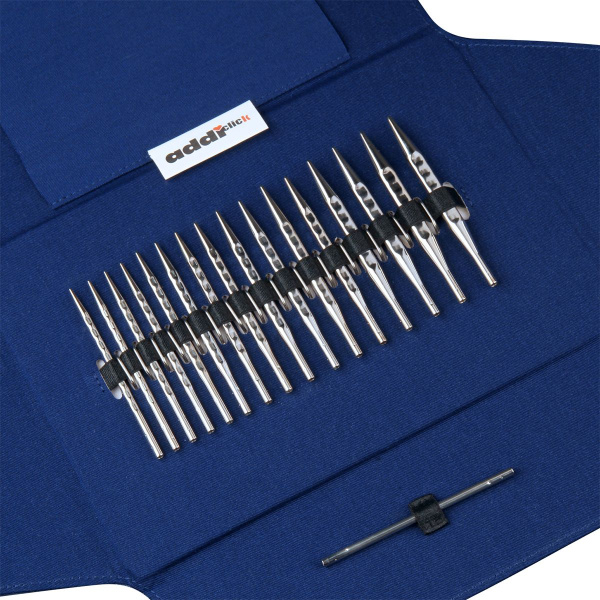 Набор круговых коротких спиц со сменными лесками addiClick Novel LACE Short Tips. Арт 730-2/000