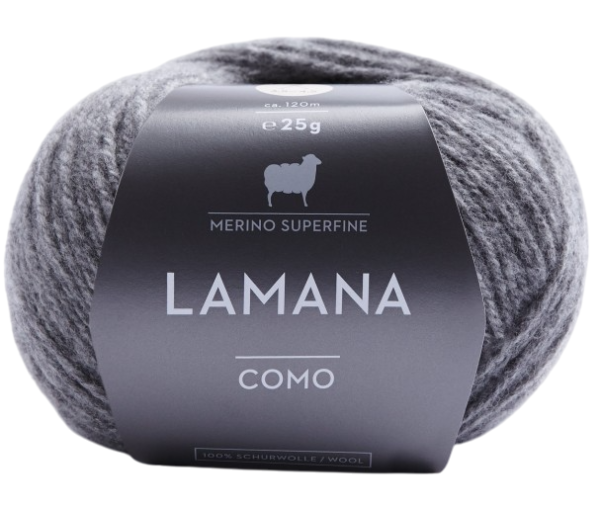 /Комо/ пряжа Lamana (100% шерсть мериноса сверхлегкая), 10*25г/120м (28 M, schiefergrau, Como
