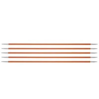 Knit Pro Спицы чулочные Zing алюминий, сердолик, 5шт (2.75мм/15см)