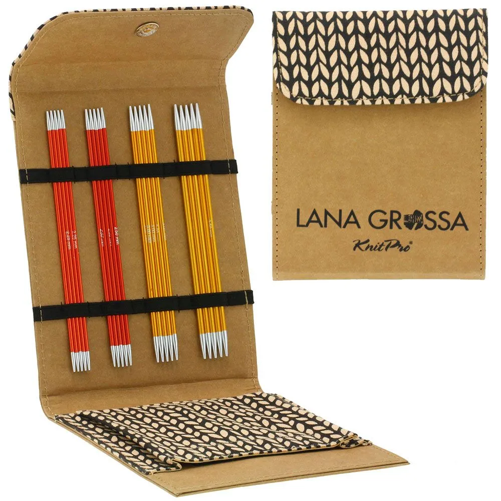 набор knitpro zing (47401). набор спиц knitpro zing. набор чулочных спиц длиной 20 см "zing", knitpro, 47402. набор чулочных спиц. сумка для спиц с застежкой lana grossa 20х14 см 9490040.